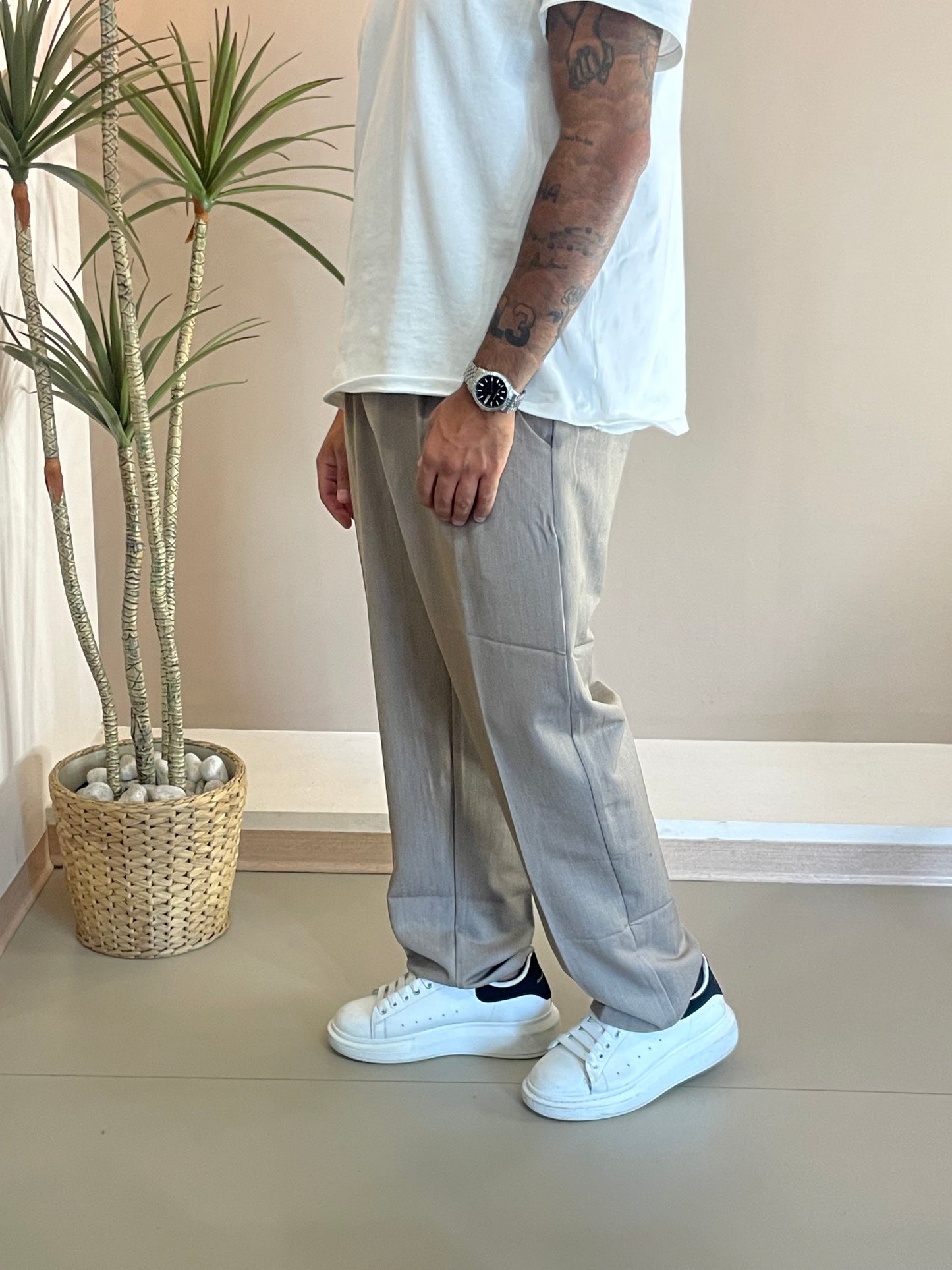 Pantalone Ampio Beige