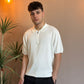 Polo Zip Filo bianca
