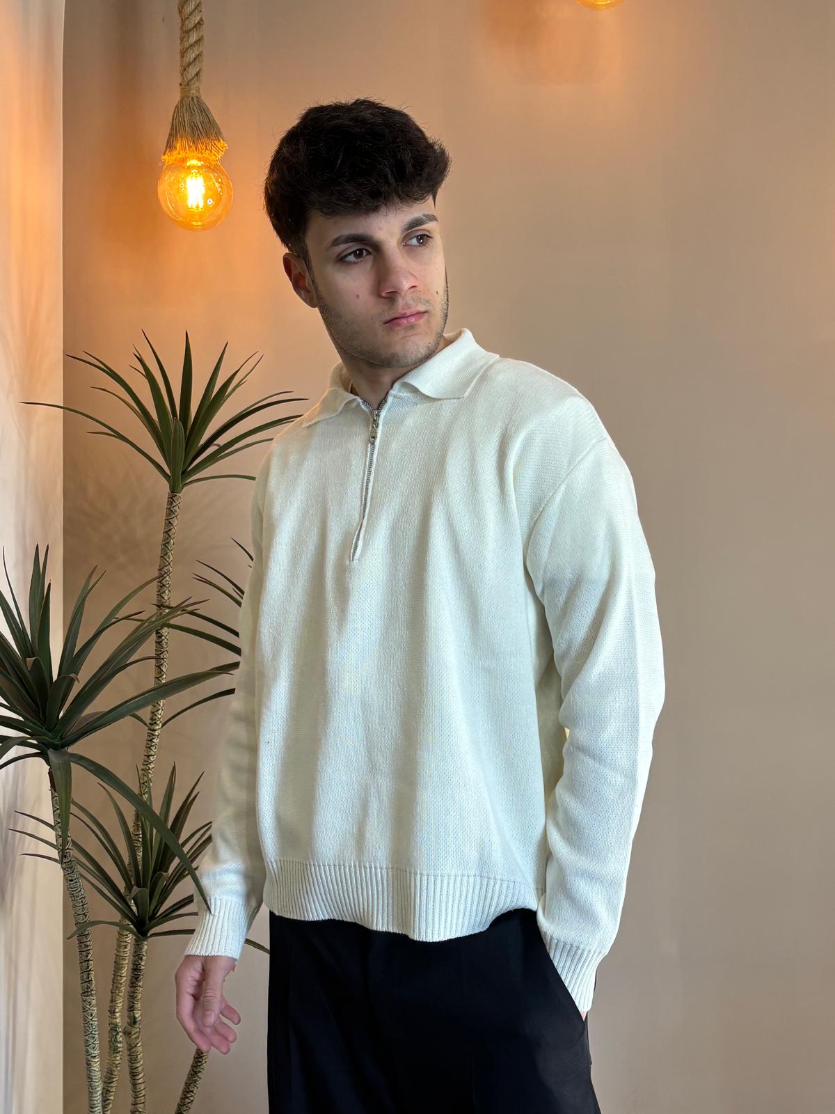 Polo zip Crop