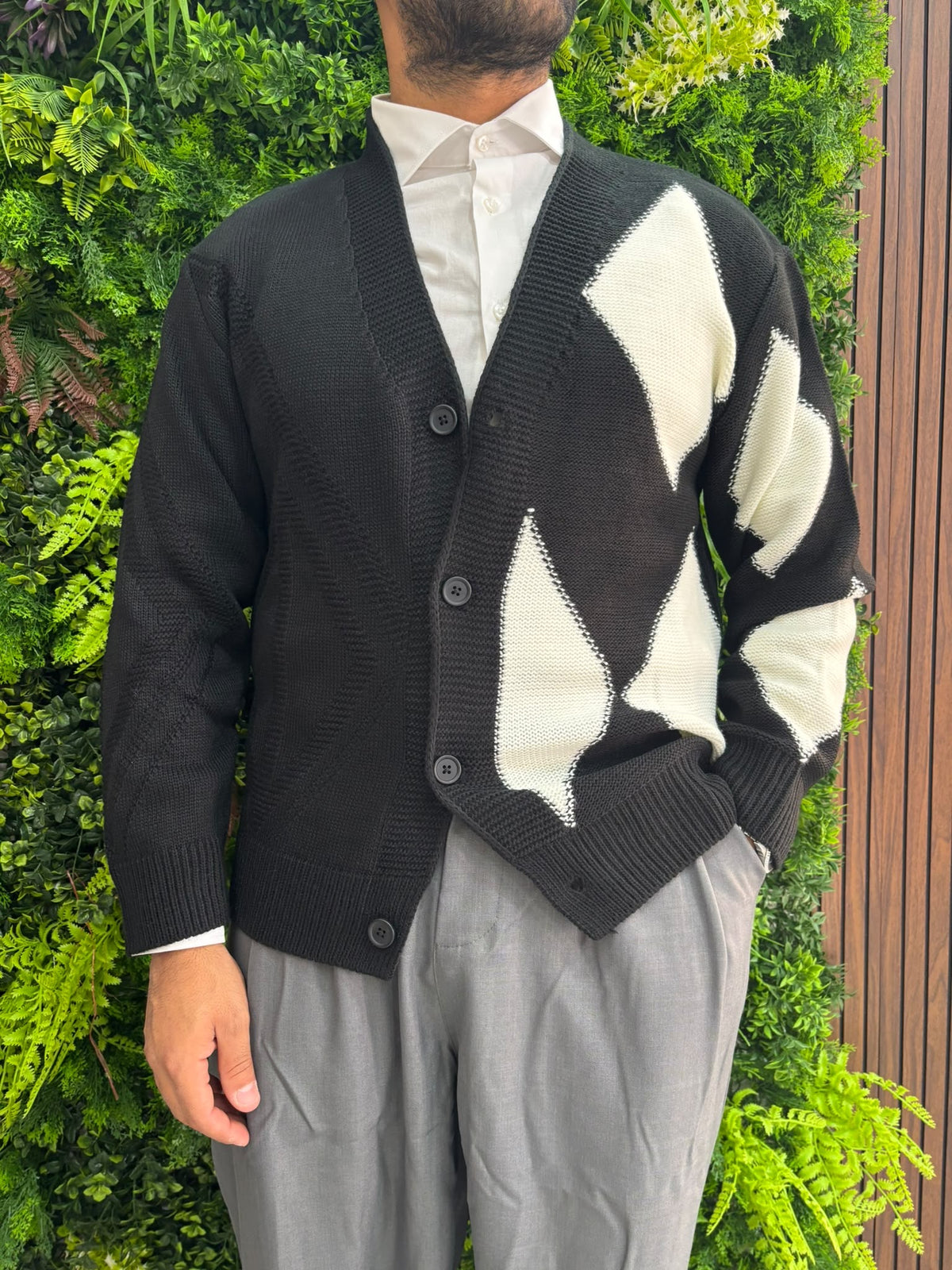 Cardigan Geometrico