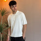 Polo Zip Filo bianca
