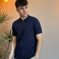 Polo zip filo blu