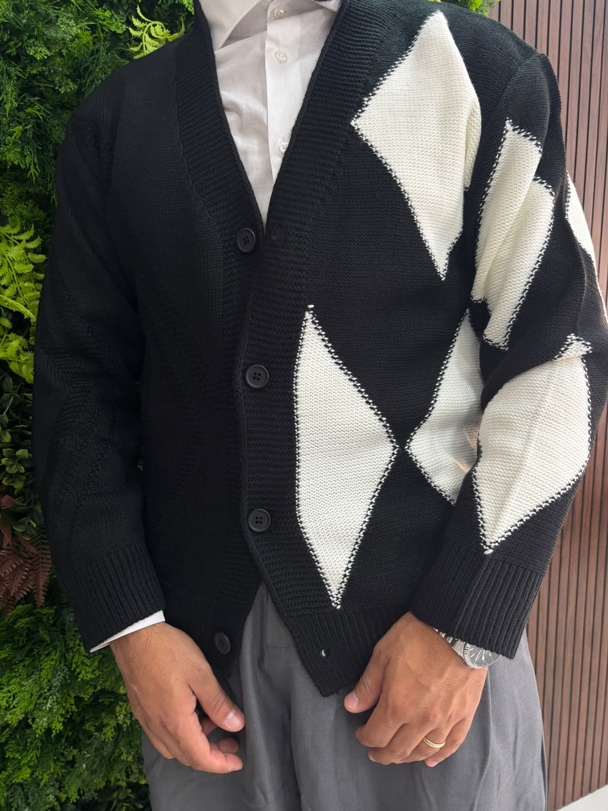 Cardigan Geometrico