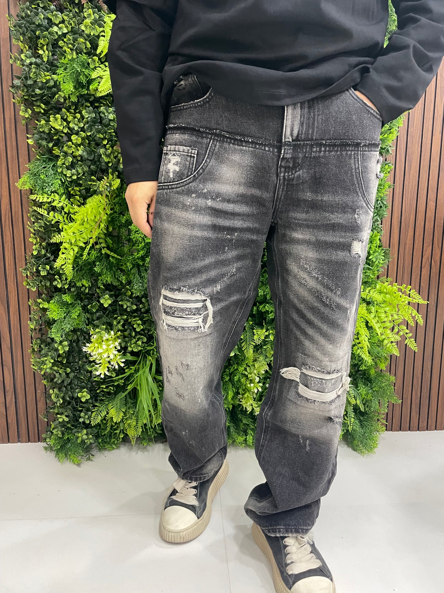 Denim Baggy grigio
