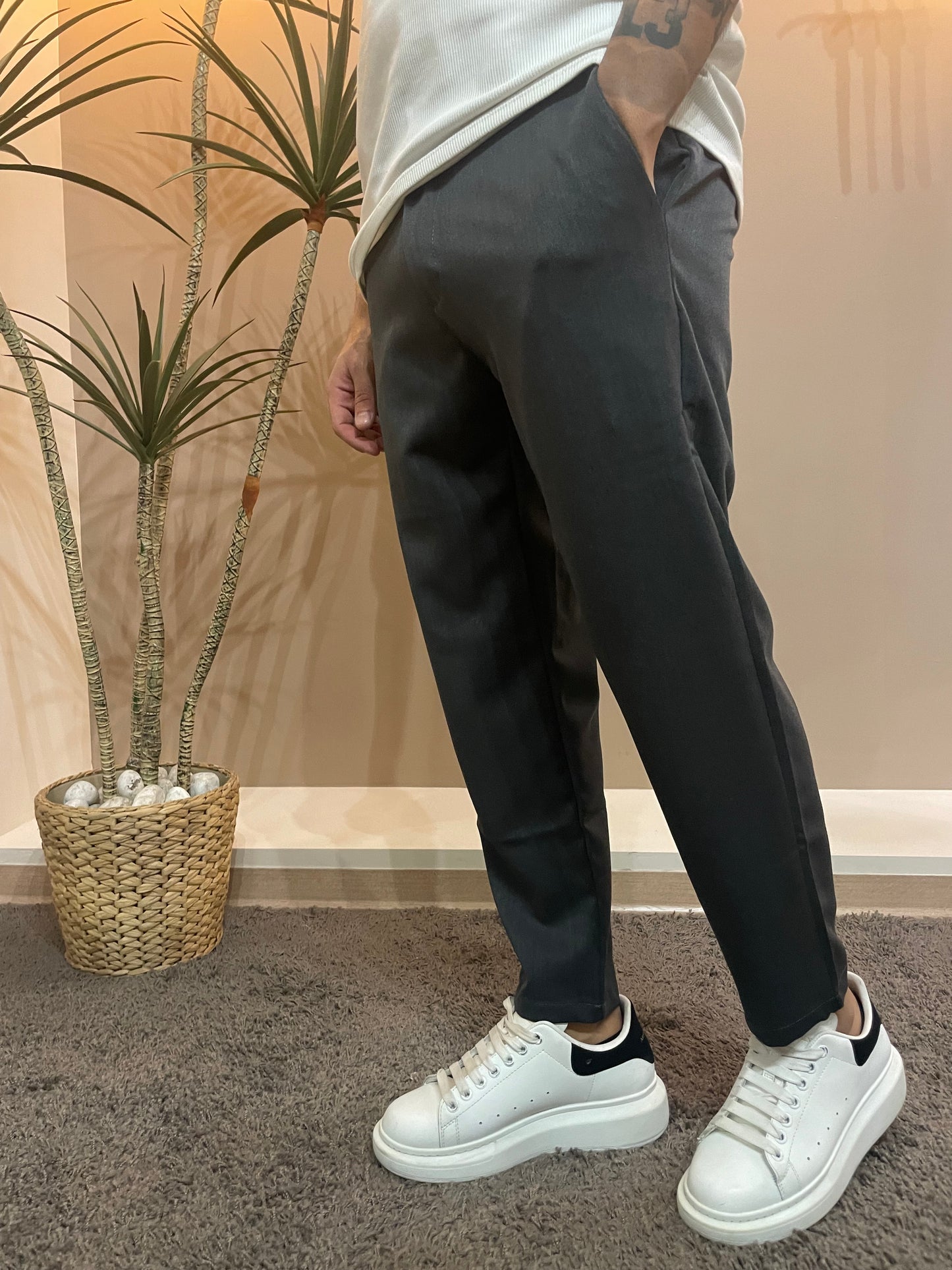 Pantalone comfy grigio