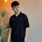 Polo zip filo nera
