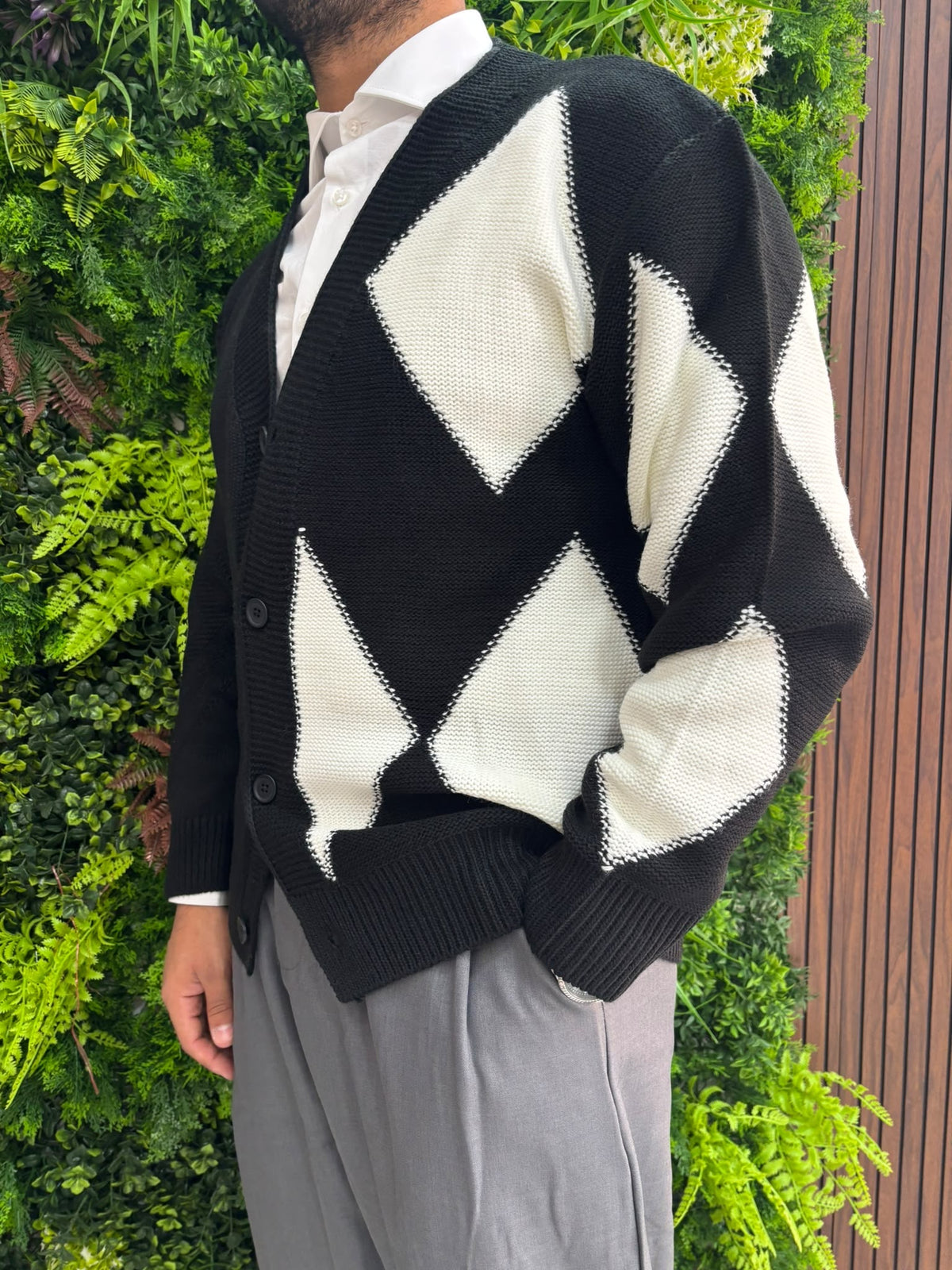 Cardigan Geometrico