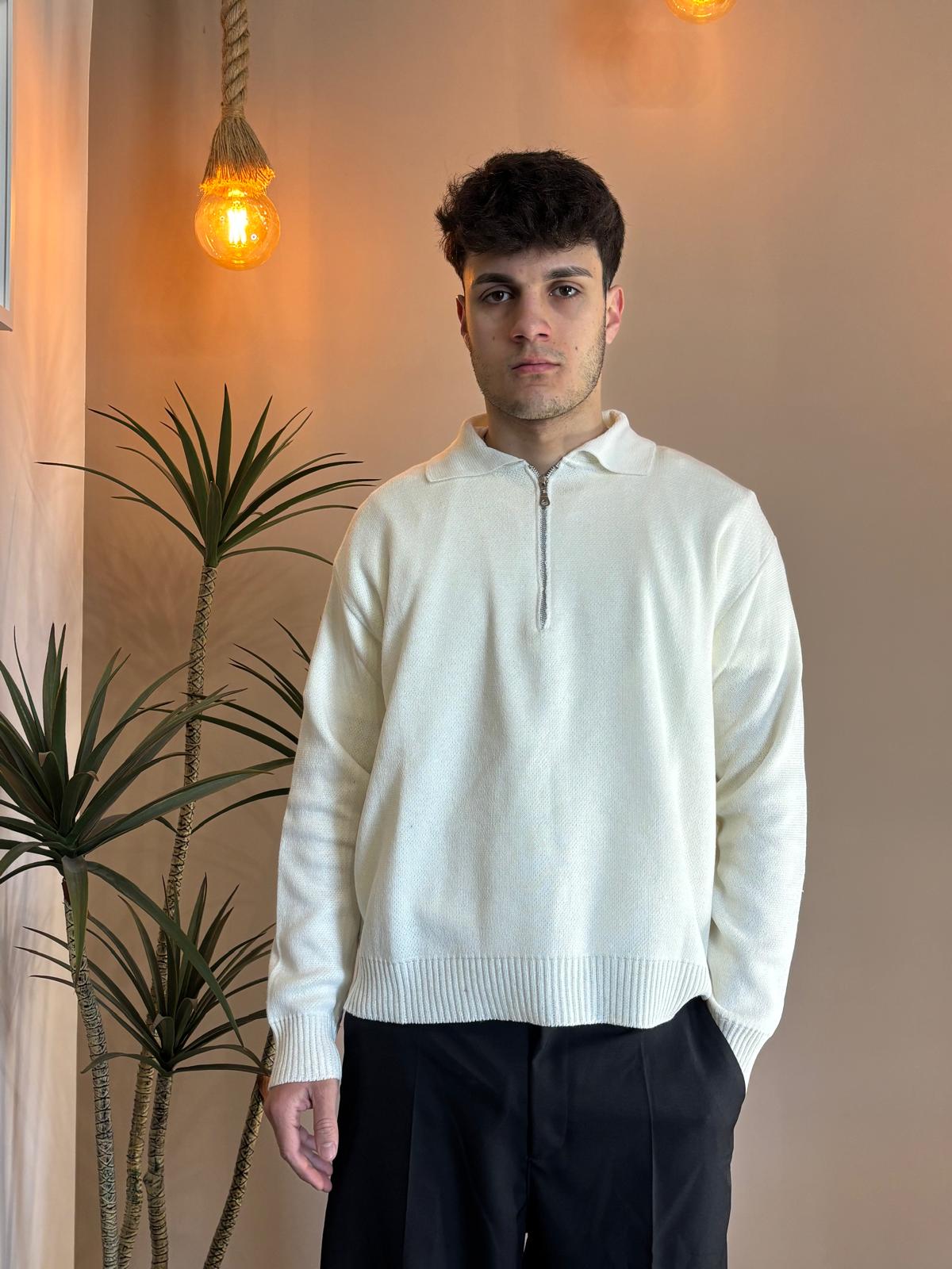 Polo zip Crop