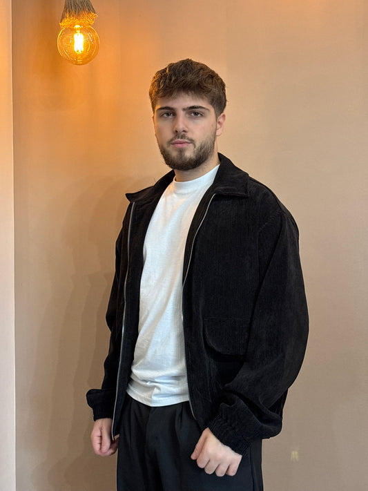 Giacca ciniglia nera