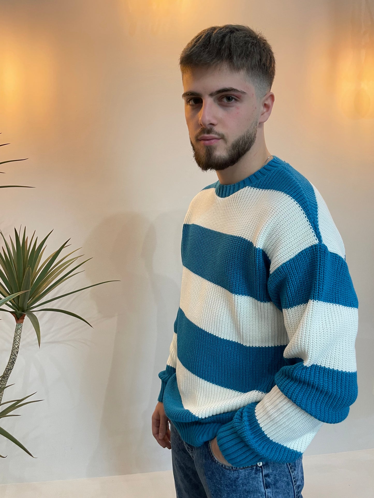 Maglione bicolore