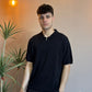 Polo zip filo nera