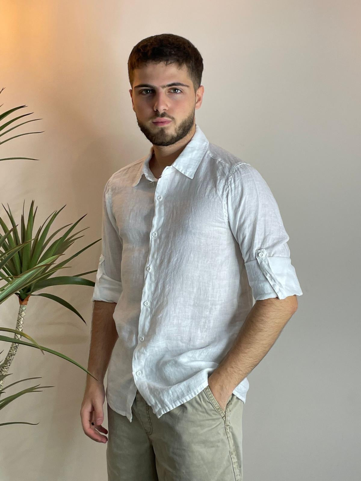 Camicia Colletto Lino