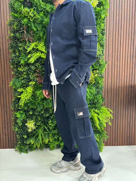 Coordinato cargo Denim
